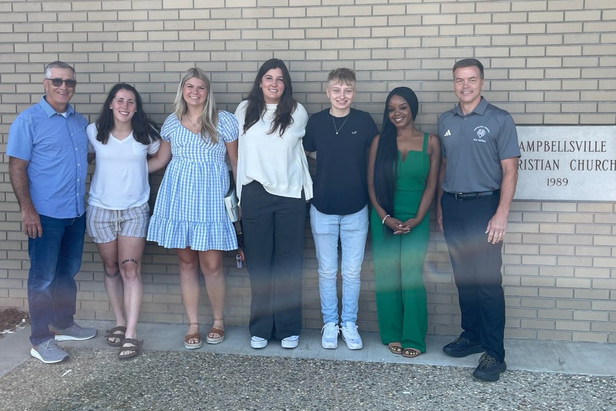 Members of the Lady Tigers Flag Team started the week off right with worship at Campbellsville Christian Church. More than a Game...