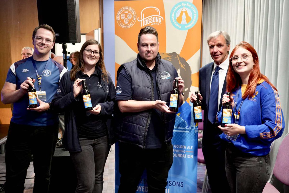 Hobsons Brewery has launched a new beer in collaboration with Shrewsbury Town Football Club, raising funds for the club’s charitable foundation beertoday.co.uk/2023/08/21/hob… #beer #beernews #football @HobsonsBrewery @shrewsburytown