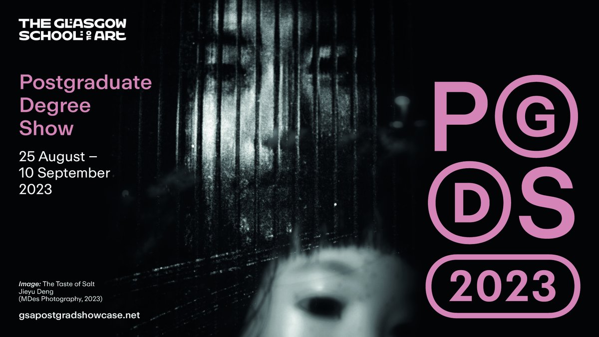 This Friday, our PG Degree Show 2023 launches with over 400 students exhibiting across our Glasgow campus: gsa.ac.uk/life/gsa-event…

On Thursday 24 August, our Postgraduate Showcase 2023 will launch - a digital platform curated by our own graduating cohort: gsapostgradshowcase.net