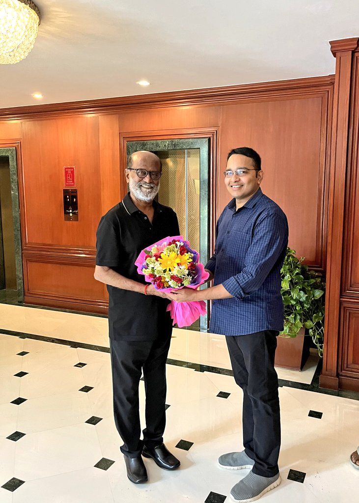 IPSVineet's tweet photo. Had the privilege to meet Superstar of Indian Cinema @rajinikanth 😎 !!

#Thalaiva
#Jailer https://t.co/Ed61TP5Fwv