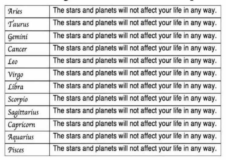 CoconutShawarma's tweet photo. today's horoscope. https://t.co/jjgAe2n8DE