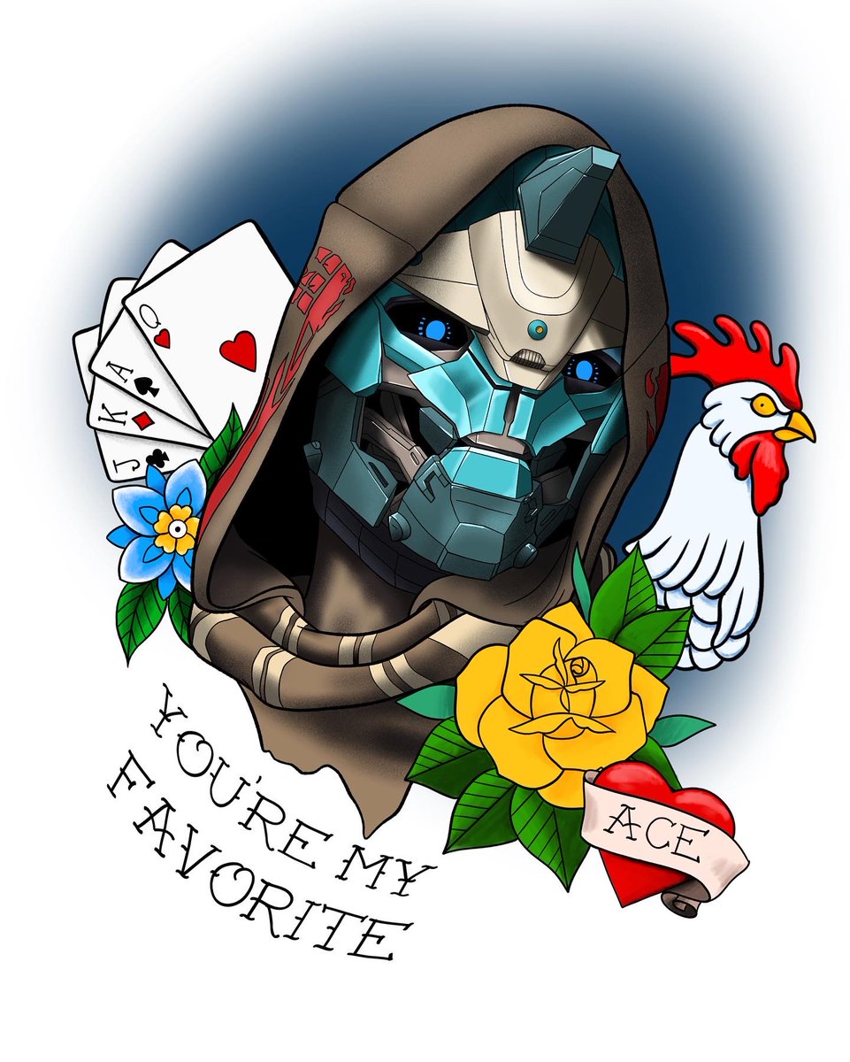 ericinks's tweet image. All the Cayde-6, all the time.  Various Cayde pieces over the years, part 2, including the Cayde-6 tattoo I did recently (good photos were hard to get). @Bungie @DestinyTheGame @Destiny2Team

#cayde6 #destiny2 #destiny2art #destinyart