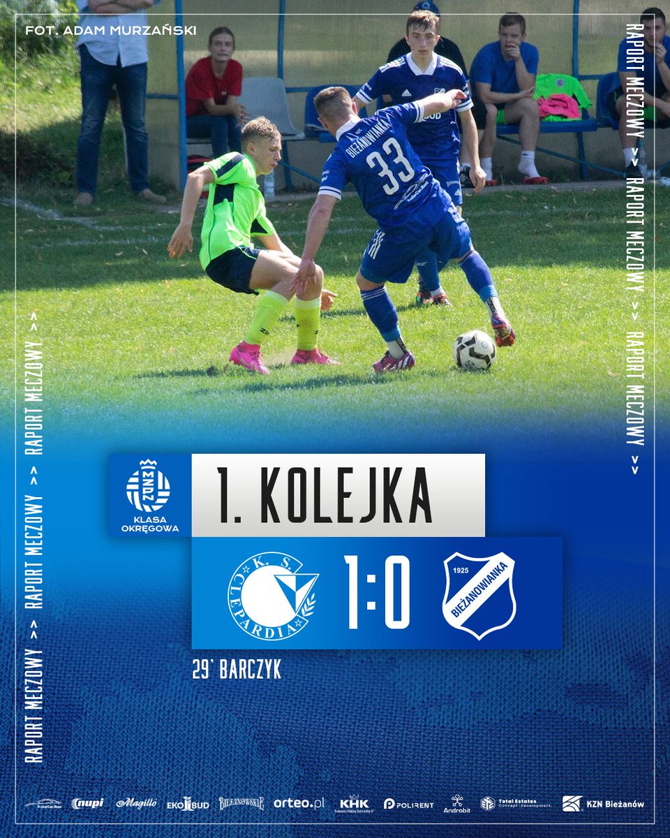 biezanowianka's tweet photo. 📝 𝗥𝗔𝗣𝗢𝗥𝗧 𝗠𝗘𝗖𝗭𝗢𝗪𝗬
#Clepardia 🆚 #Bieżanowianka 1:0
📰Czytaj tutaj👇
https://t.co/ulPNOvyktd https://t.co/4MeHbsliyH