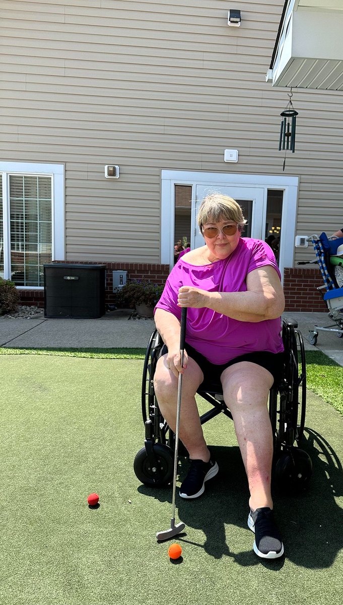 Our residents and staff took advantage of Friday's weather with some golf