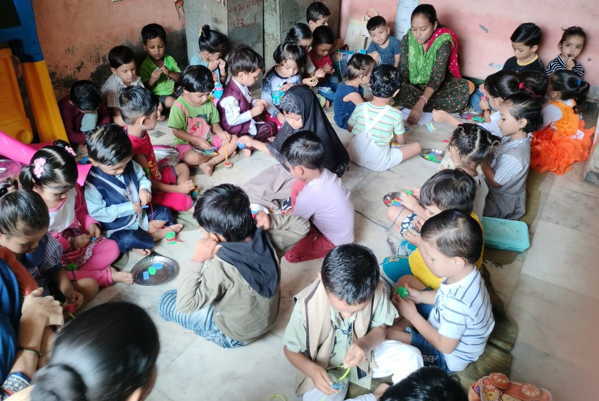 વડોદરા મહાનગર પાલિકા આઇસીડીએસ સંચાલિત ઘટક ૦૧ ના આંગણવાડી કેન્દ્રોમાં  થિમ આધારીત વિવિધ પ્રવૃતી કરતાં ભુલકાંઓ