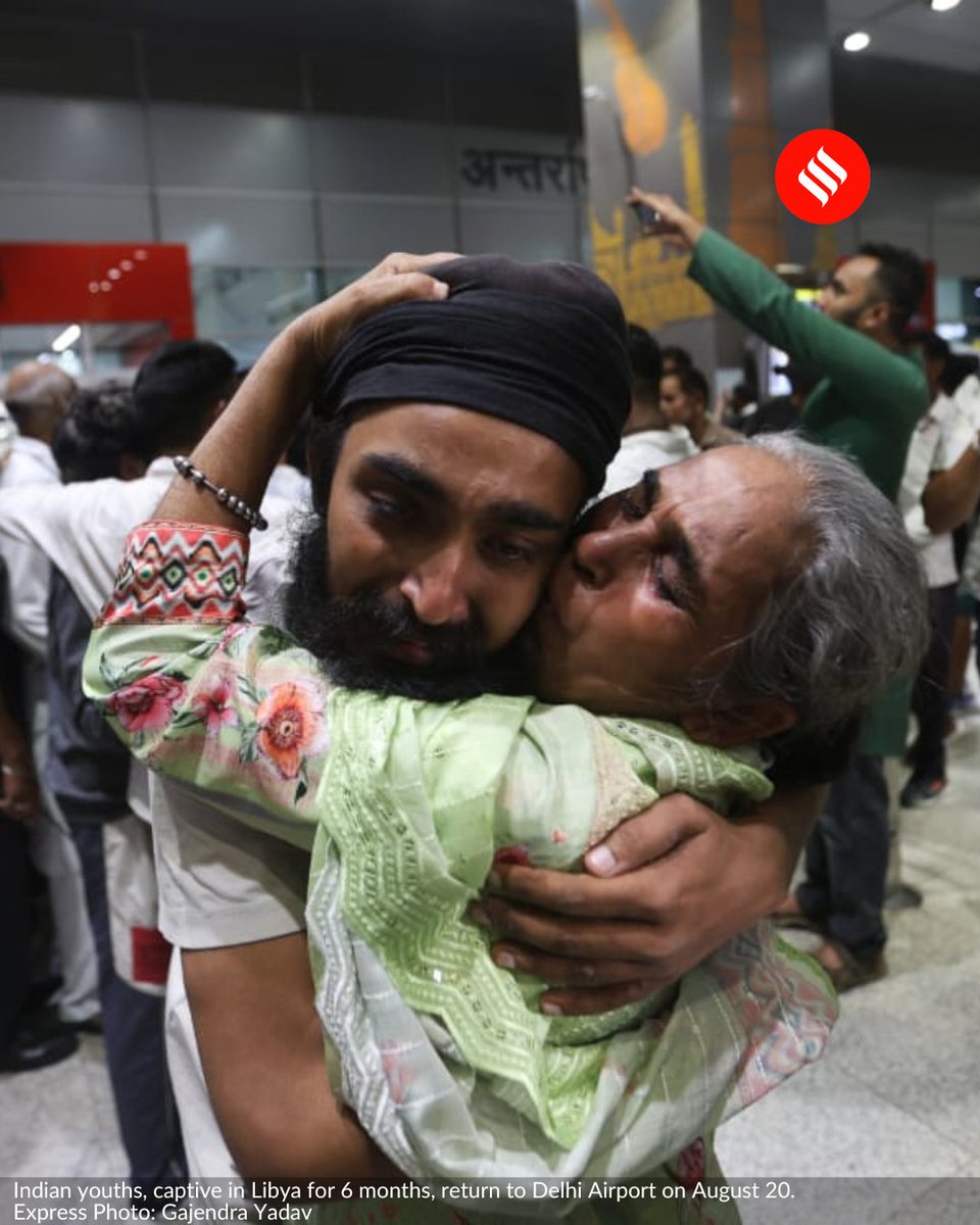 IndianExpress's tweet photo. “I was sold to a person in Dubai”

Paramjeet Singh while giving his statement to #DelhiPolice present at the #airport, said: “He used to beat me up so badly. He then sold me off to another man in #Libya.”

The men are among many who left India between February and April this year with hopes of landing #jobs in #Italy.

All of them had got “#visas and #workpermits” through various #travel agencies.

Little did they know that they had been duped and were being sent on a “#donkeyroute” — a term used to refer to the illegal and highly dangerous method hundreds of people undertake to reach Western countries.

Click on the 🔗 below to read what happened 👇🏽
https://t.co/UdRvZHRpHy