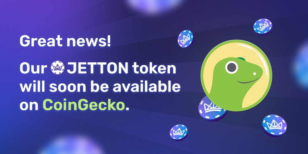 JetTonGames's tweet photo. 🚀 Great news! Our JETTON token will soon be available on CoinGecko, one of the leading platforms for tracking cryptocurrency data. This means wider visibility and accessibility for everyone! Stay tuned. 🌐 #JETTON #CoinGecko #cryptocurrency https://t.co/JJiUsYBw4e