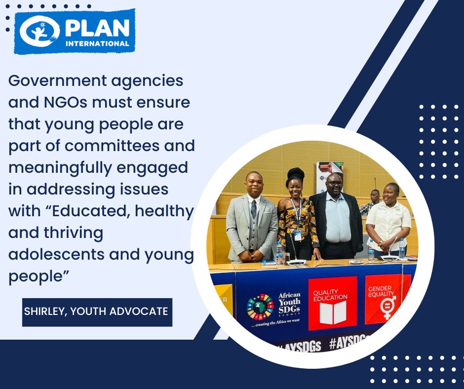 Highlights of our youth advocate remarks during <a href="/UNFPAGhana/">UNFPA in Ghana</a> panel discussion on West and Central Africa Commitments on Educated, healthy and thriving adolescents and young people at the 5th African Youth SDGs Summit in Lusaka, Zambia. <a href="/youthsdgssummit/">African Youth SDGs Summit</a> <a href="/PlanWACA/">Plan International West and Central Africa</a> <a href="/PlanIntGhana/">Plan International Ghana</a>