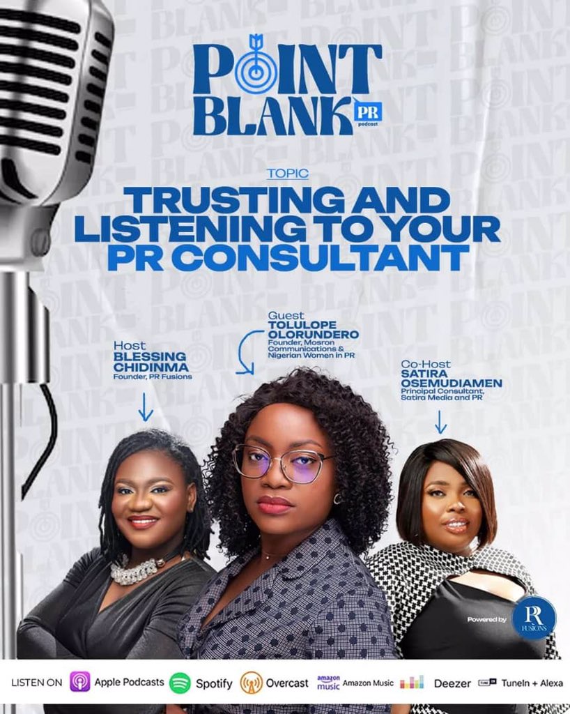 NGWomeninPR's tweet image. Join your engaging host, @beeolisa and the dynamic co-host, @SatiraMPR as they embark on an enlightening journey into the world of Public Relations. 
#NGWomeninPR