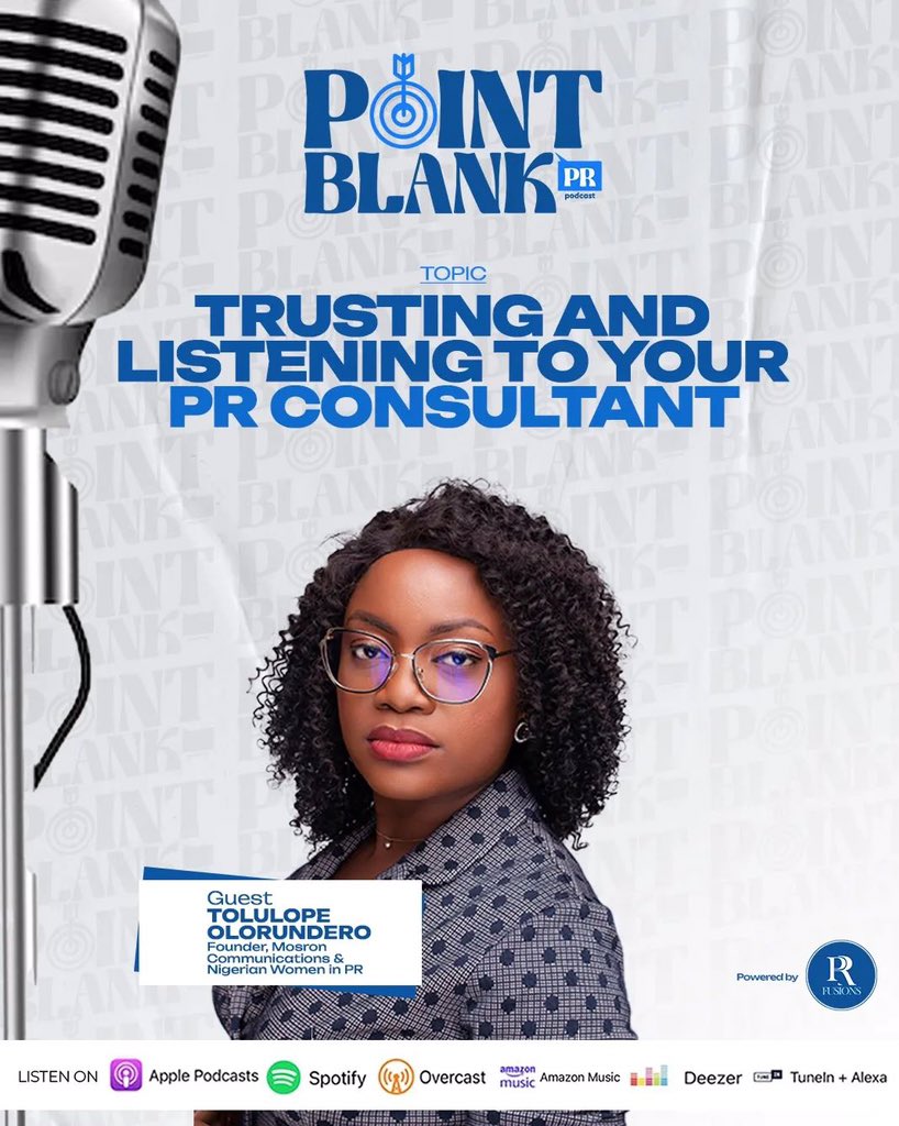NGWomeninPR's tweet image. Join your engaging host, @beeolisa and the dynamic co-host, @SatiraMPR as they embark on an enlightening journey into the world of Public Relations. 
#NGWomeninPR