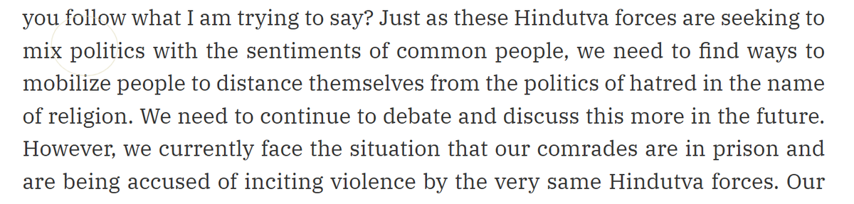 Moving Profiles of Dissent piece by @project_polis 
'we need to find ways to mobilize people to distance themselves from the politics of hatred in the name of religion' - Jyoti Jagtap, prisoner of conscience jailed in 2020 on fabricated charges with the BK16 #BhimaKoregaon16