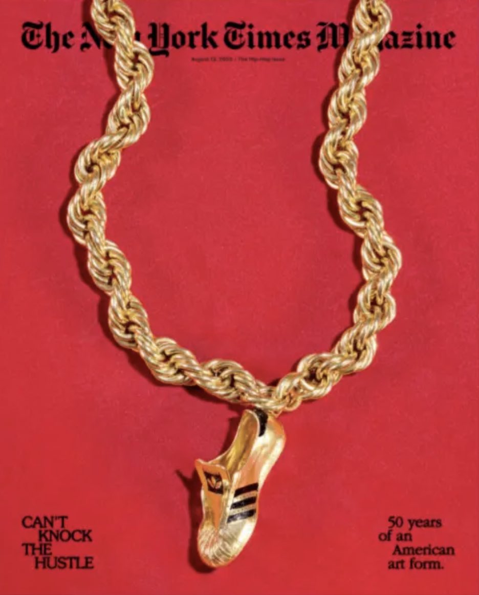 Portadón de la #TheNewYorkTimes Magazine en su número dedicado al hip-hop x sus 50 años. <a href="/NYTmag/">NYT Magazine</a>
