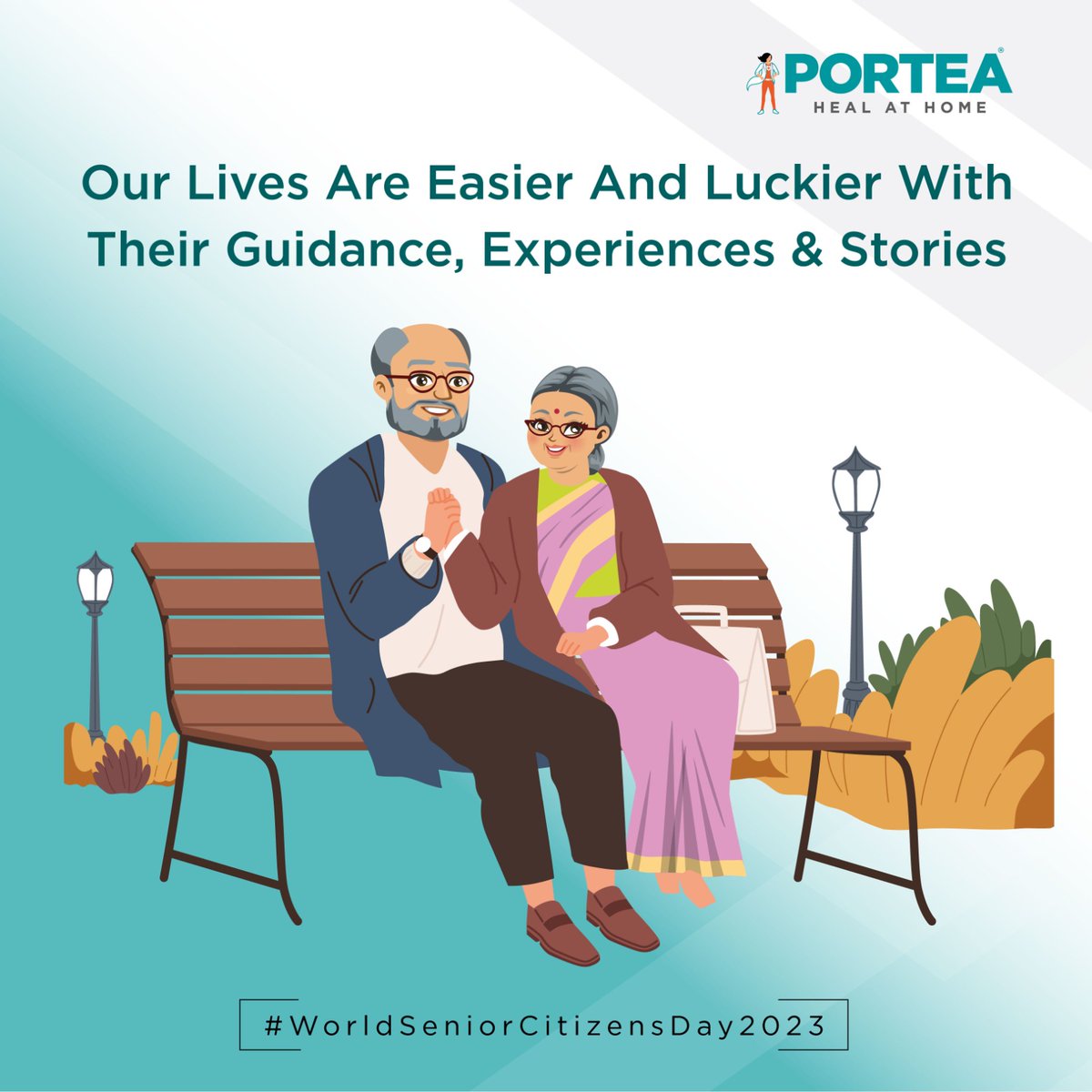 PorteaMedical's tweet photo. Embracing age with grace, our elders have shown us the true essence of living.

Portea wishes good health and peace to all senior citizens worldwide.

#WorldSeniorCitizensDay2023

#seniorcitizen #seniorcitizenday #seniorcitizenlife #seniorcitizencare #chiron #chironcares #portea https://t.co/K1ZO09jd4p