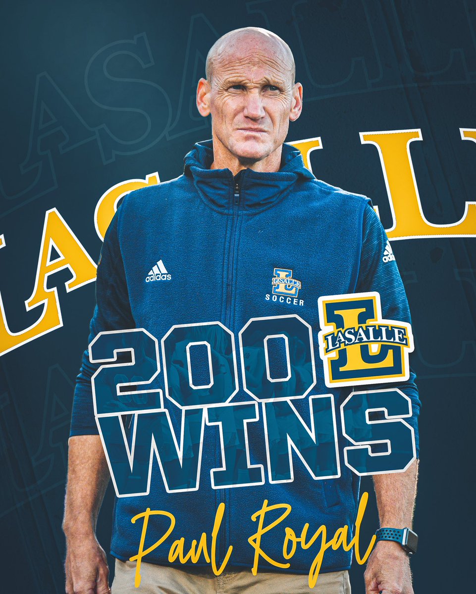 La Salle Women’s Soccer (@lasalle_wsoc) on Twitter photo Congratulations to the 🐐 on achieving his 200th career win against UAlbany on Sunday!
Thank you Coach Royal for all you have done for us over the last 21 seasons leading our program!
#GoExplorers🔭 Congratulations to the 🐐 on achieving his 200th career win against UAlbany on Sunday!
Thank you Coach Royal for all you have done for us over the last 21 seasons leading our program!
#GoExplorers🔭