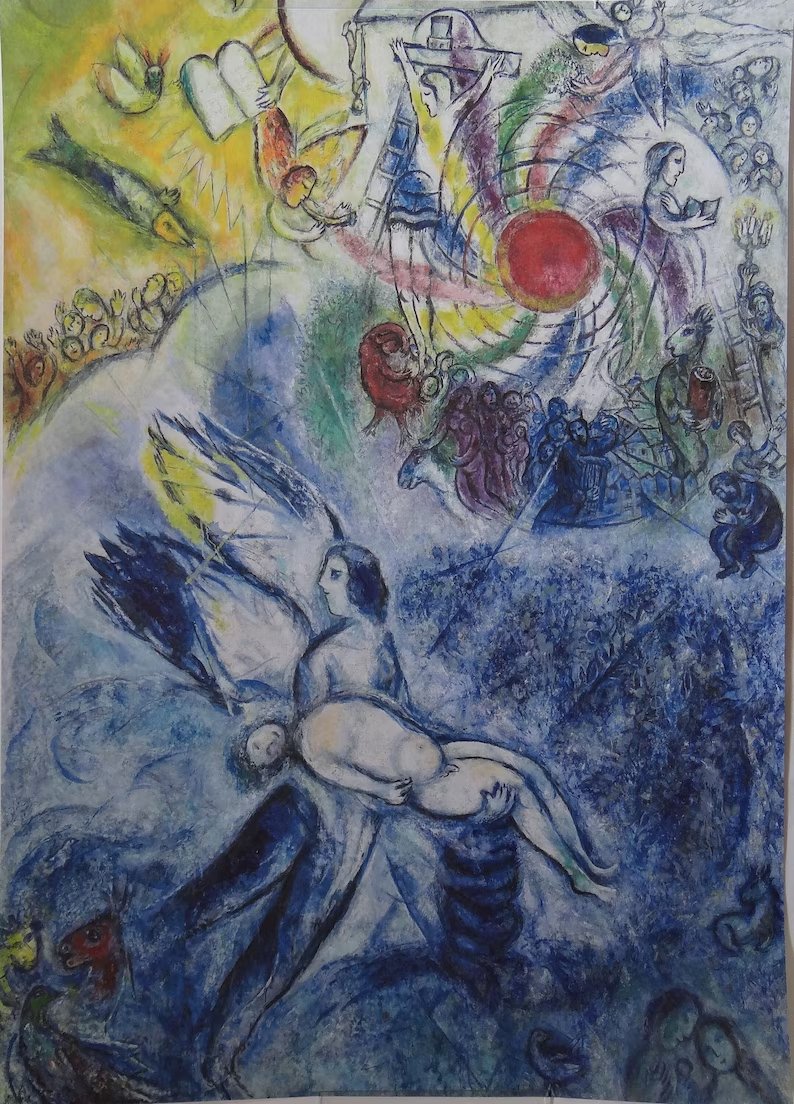 Chagall, museum art poster, creation of the world, #Jewish #divineMessage #marcchagall #wallart #artprint #fineart #giftYourself #homedecor #shopsmall #Art #ArtLovers #printFromPainting #ArtForSale #BuyArt  marieartcollection.etsy.com

  etsy.me/3YLYRzg via @Etsy