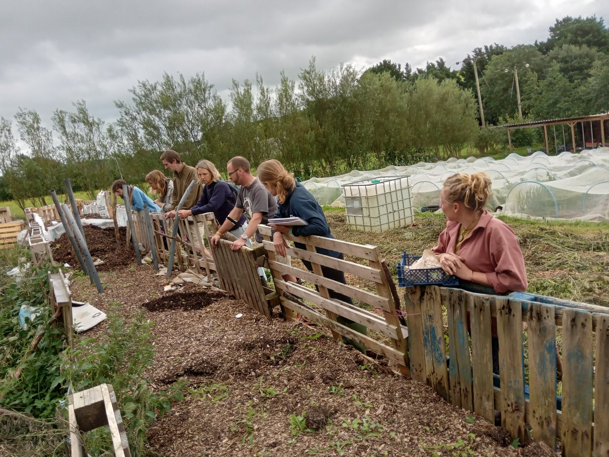 Farm net zero @IFarmers compost field lab discussing ingredients for good composts-hops from brewing, grass clippings and woodchips