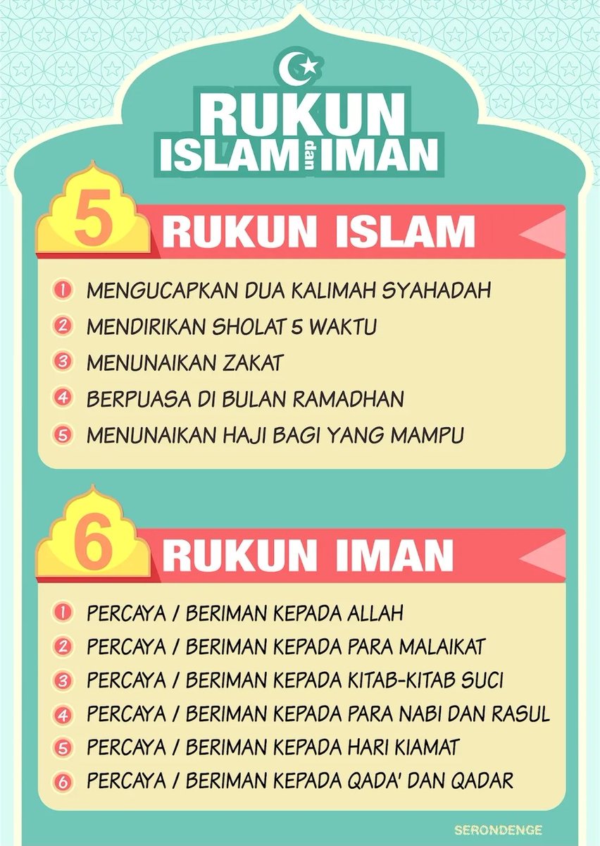 Cikgu_Anep's tweet photo. Rukun Iman dan rukun Islam.

Sekadar peringatan mesra. Mana tahu ada yang terlupa atau masih terkeliru.

Semoga bermanfaat. https://t.co/P6Fa8ETMR8