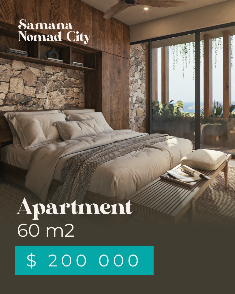 Fully furnished 60 sqm apartments with open-plan kitchen, laundry, living area, bedroom, and bathroom. 

Your paradise is calling! Reach out today to make it yours. 📞🌞 

#DreamLiving #SamanaParadise #LuxuryProperties #ModernLiving #ConnectedLiving