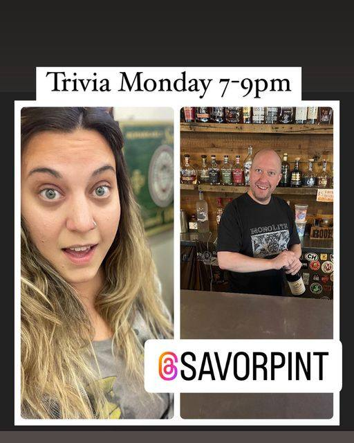 Name10Trivia's tweet image. Hey y'all! @Savorpint  is bringing Monday Night Trivia back! Go check it out and show your love!