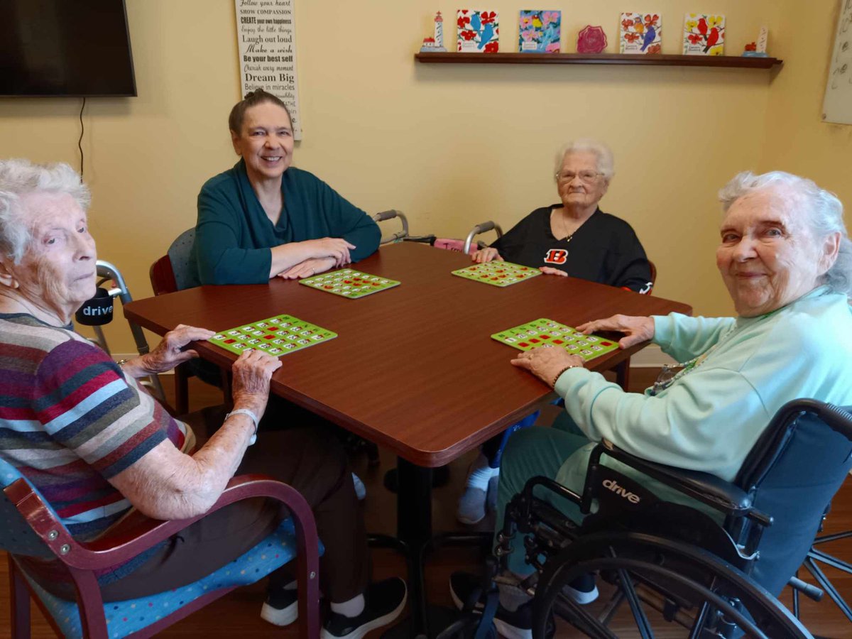 Our residents enjoyed a little Bingo today saving vouchers for the auction
