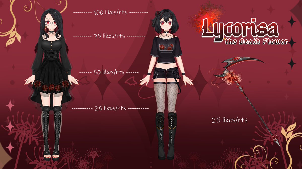 LycorisaVT's tweet photo. Ta-da~~ 

Risa alter is fully unlocked!! Will be in banners never!!!!! Thank you all for liking and retweeting!!

2.0 Debut in September!!

Designed by @/Mari_ChanMori 
Model art by @/rifuki94 

#sgvtubers #envtubers #VtubersUprising https://t.co/hPKhDj5fDF