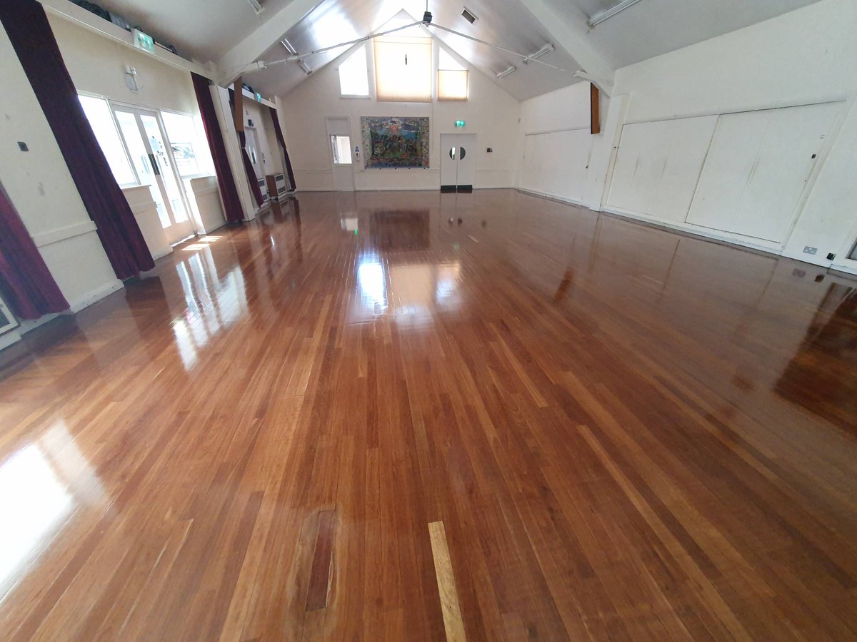 Our shiny new floor is looking good!