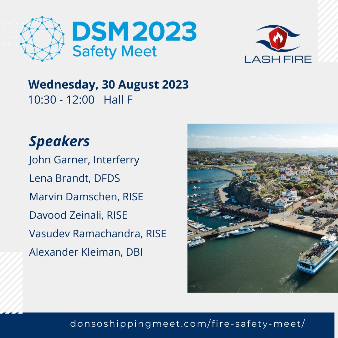 One week left!

Have you already registered for Fire Safety Meet as part <a href="/shippingmeet/">@shippingmeet</a>  Meet happening next week in Donso, Sweden? 👨‍🚒

Full programme and registration for Fire Safety Meet is available here lnkd.in/dqYNU4bY

#firesafety #lashfire #firemanagement #roroships
