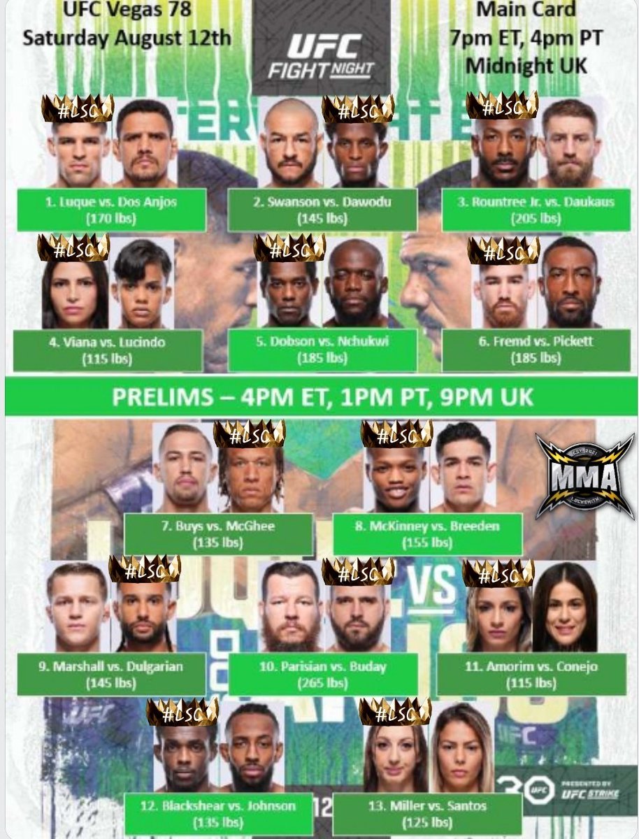DWCS Week 3 tomorrow
The last two UFC cards have been 🔥🔥🔥consider grabbing yourself a <a href="/LegacySports101/">Legacy Sports Consultants</a> VIP Pass by clicking on the link in my BIO, and don't forget to use code "MMALOCKSMITH" for 50% off your first month subscription 👊

#GamblingX