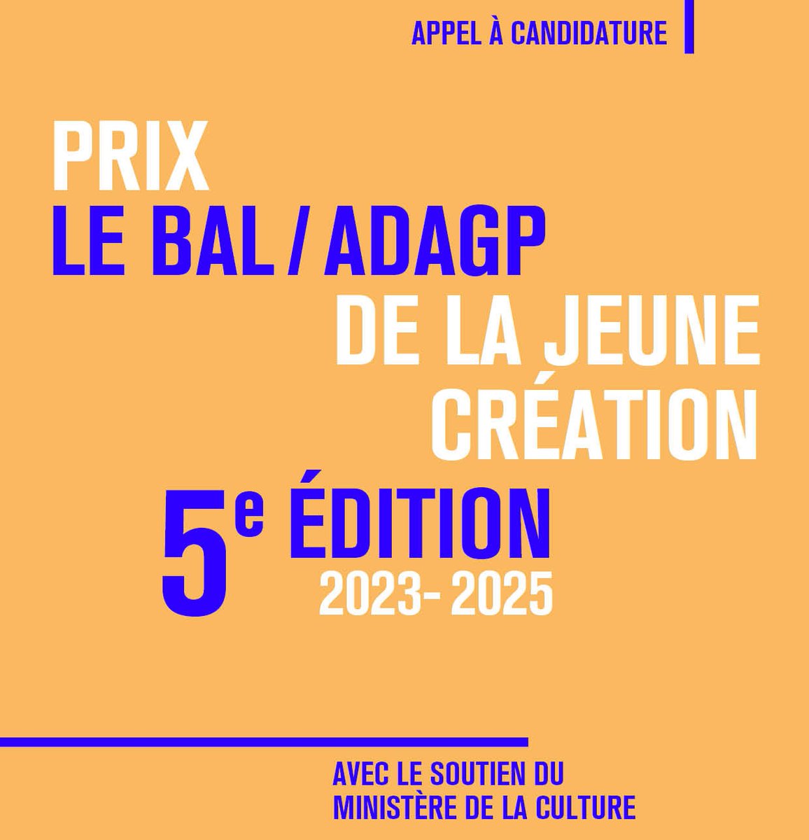 [Appel à candidature] Plus qu’un mois pour candidater à la 5e édition de la Révélation photo - Prix <a href="/LE_BAL_/">LE BAL</a> / #ADAGP de la Jeune création avec le <a href="/MinistereCC/">Ministère de la Culture 🇫🇷</a> 📸
✍️ bit.ly/3VCDzCj