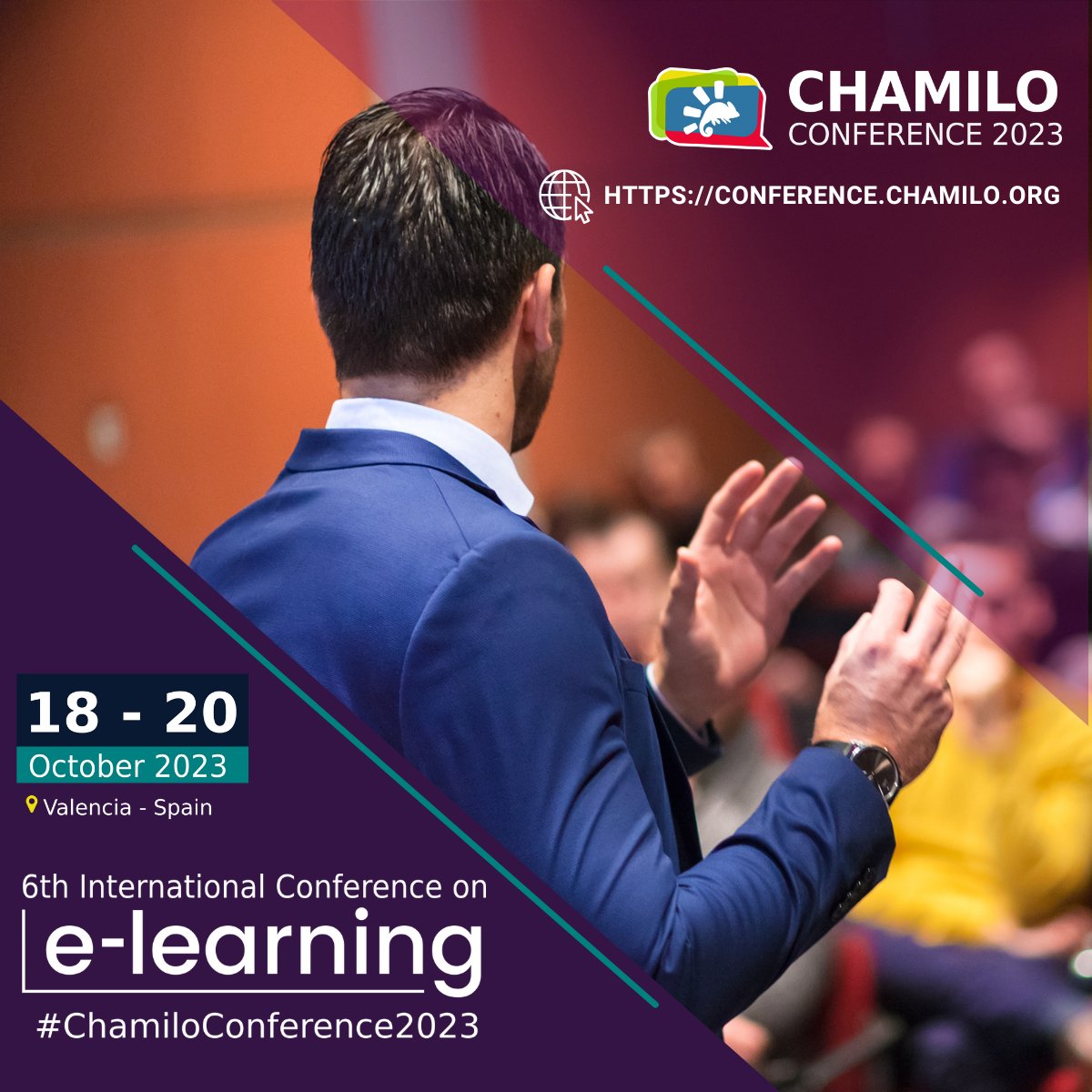 Michela Mosquera (@michela85) on Twitter photo 🎯18-20 #October 2023 #ChamiloConference 🇪🇸 6th International Conference on #elearning 🎙️Event focused on professionals passionate about #education, #training or talent management 👉 lnkd.in/epshjKwy 🎟 Event in #English and #Spanish 🚩 <a href="/ChamiloConf/">ChamiloConference</a> 🎙️🇪🇸 🇬🇧 🎯18-20 #October 2023 #ChamiloConference 🇪🇸 6th International Conference on #elearning 🎙️Event focused on professionals passionate about #education, #training or talent management 👉 lnkd.in/epshjKwy 🎟 Event in #English and #Spanish 🚩 <a href="/ChamiloConf/">ChamiloConference</a> 🎙️🇪🇸 🇬🇧