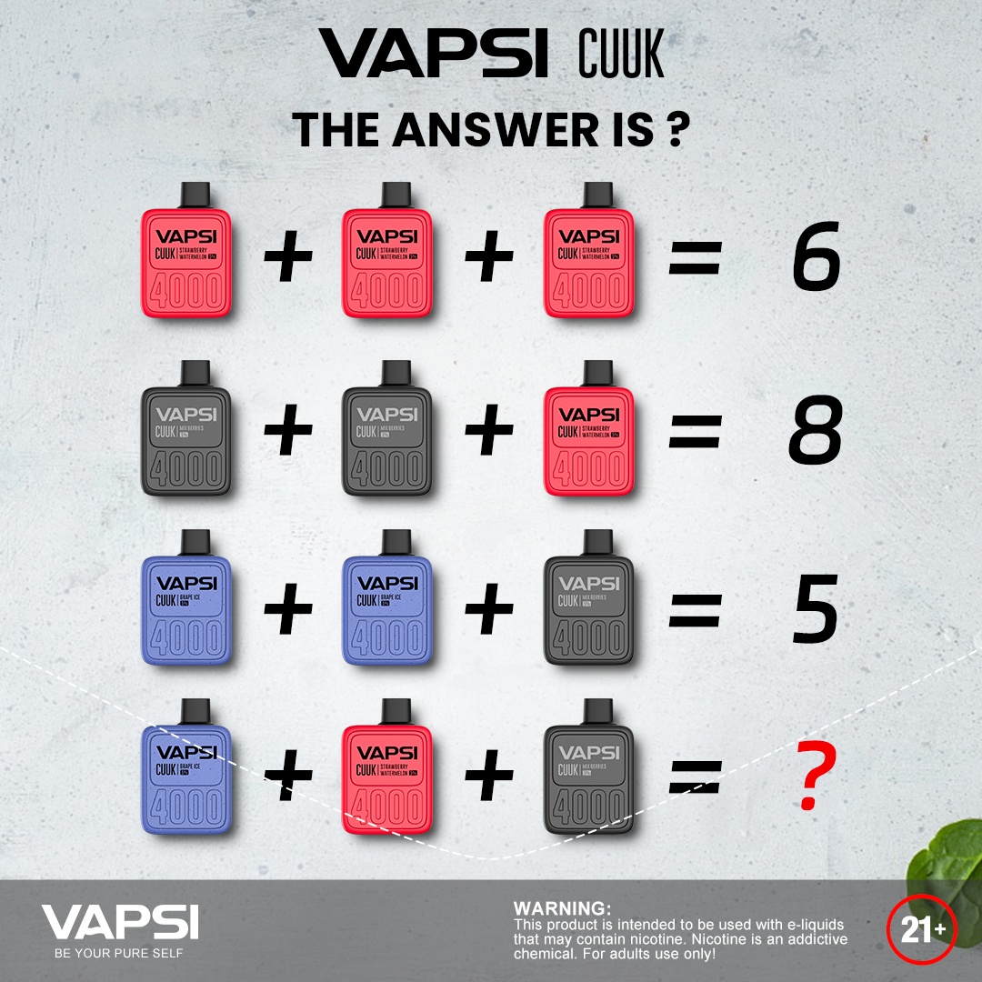 Vapsi_official's tweet photo. Do you know the answer?😌

Warnings: This product is only for adults.

#vapsi #vapsicuuk #disposable #vaping #vape #ecig https://t.co/MbJMmom0T8