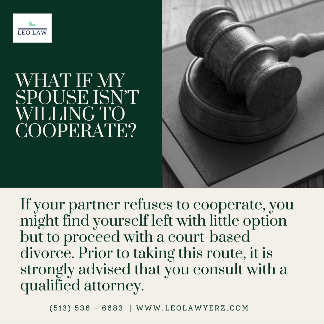 🤔 What if my spouse isn't willing to cooperate? 🤷‍♂️#RelationshipDilemma #CommunicationGap #HonestConversations

📞 (513) 536 - 6683
🖥 leolawyerz.com