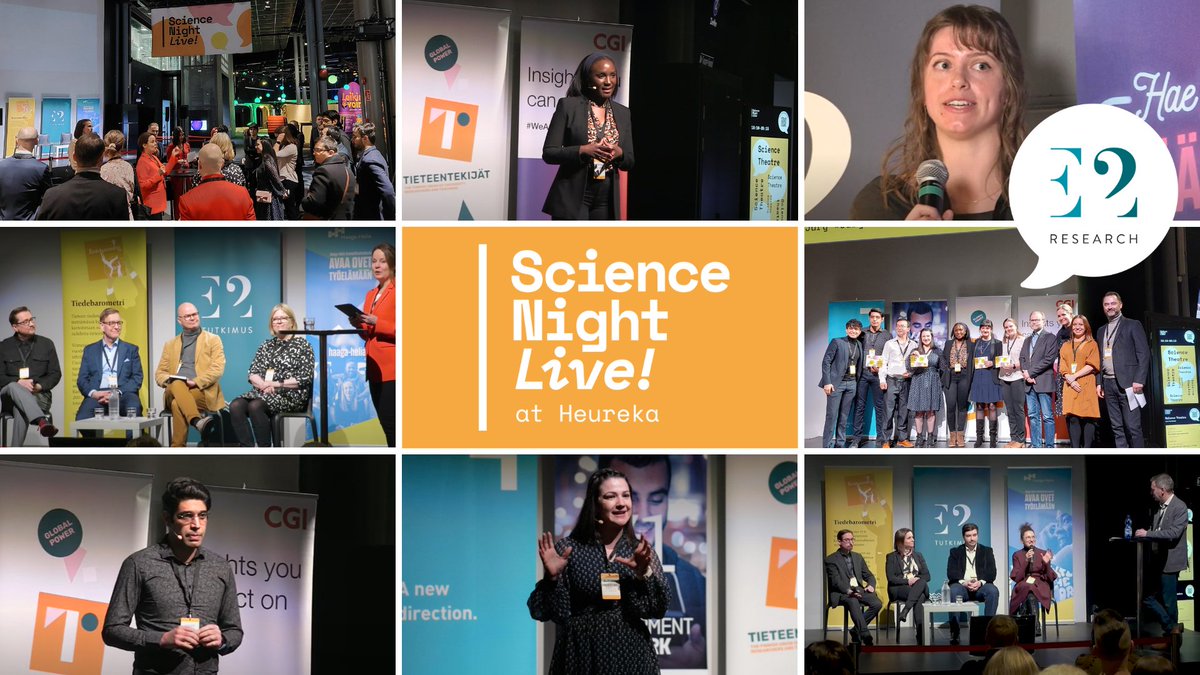 e2_tutkimus's tweet photo. #E2Connect 💬
@SciNightLIVE brought together international academics from across Finland & featured interesting topics about #AI #inclusion & #sustainability. Stay tuned to learn more about latest research!
Partners: @HAAGAHELIAamk @Heurekafi
Funder: Tieteen tiedotus ry https://t.co/nI4dFqARvg