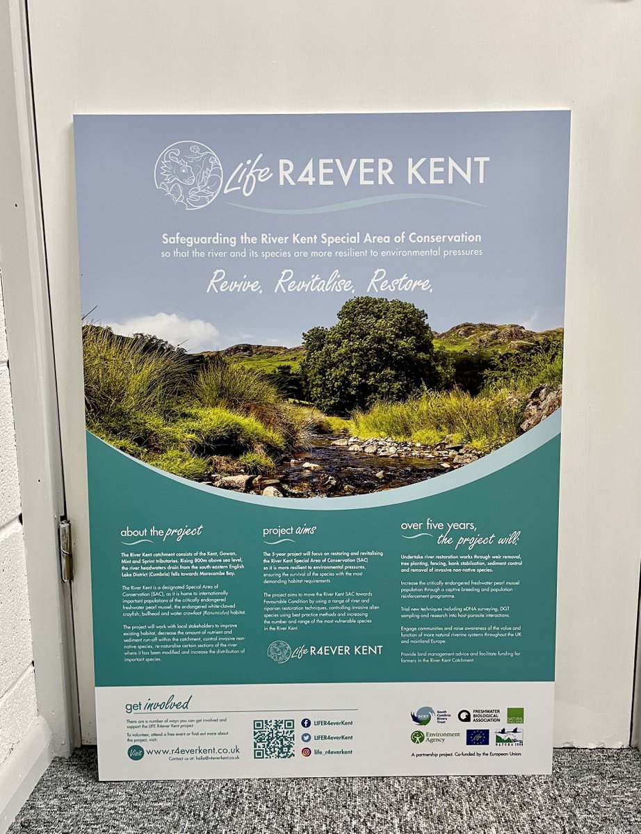 LIFER4everKent's tweet photo. π£Exciting times at HQ today as our project signs, banners and leaflets have just arrived, whoop whoop! π@LIFEprogramme @NECumbria @NaturalEngland @EnvAgency @SCRiversTrust @freshwaterbio #LakeDistrict #Cumbria #Conservation #RiverRestoration #RiverKent #ReviveRevitaliseRestore https://t.co/eeeYmtveY1