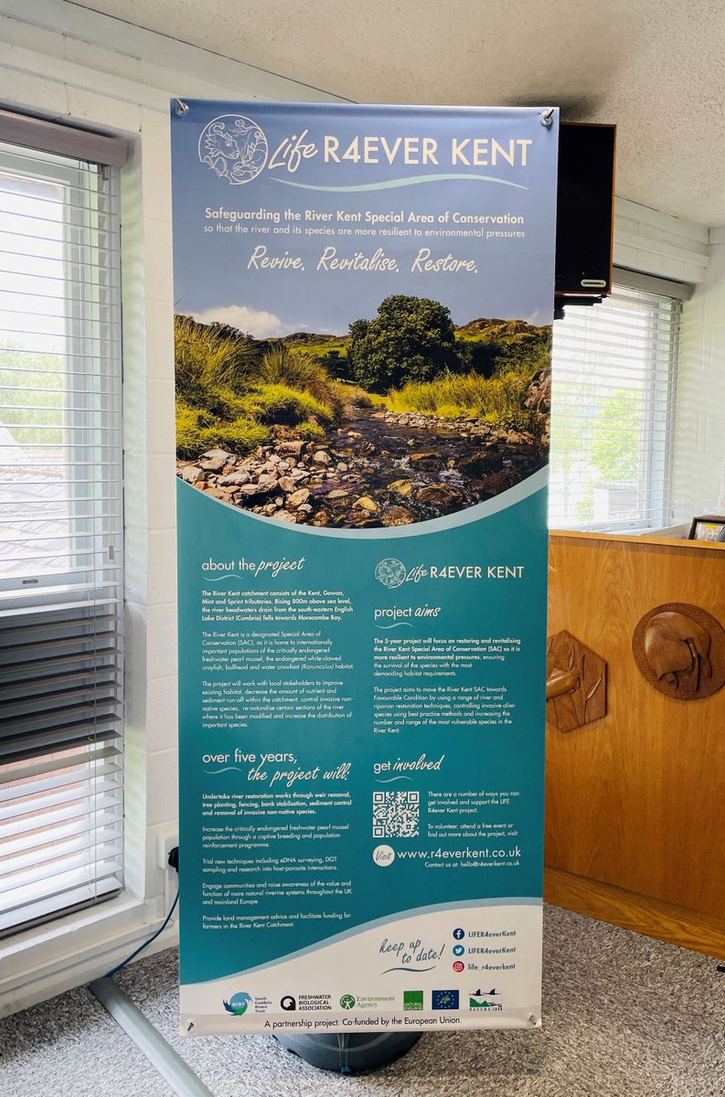 LIFER4everKent's tweet photo. π£Exciting times at HQ today as our project signs, banners and leaflets have just arrived, whoop whoop! π@LIFEprogramme @NECumbria @NaturalEngland @EnvAgency @SCRiversTrust @freshwaterbio #LakeDistrict #Cumbria #Conservation #RiverRestoration #RiverKent #ReviveRevitaliseRestore https://t.co/eeeYmtveY1