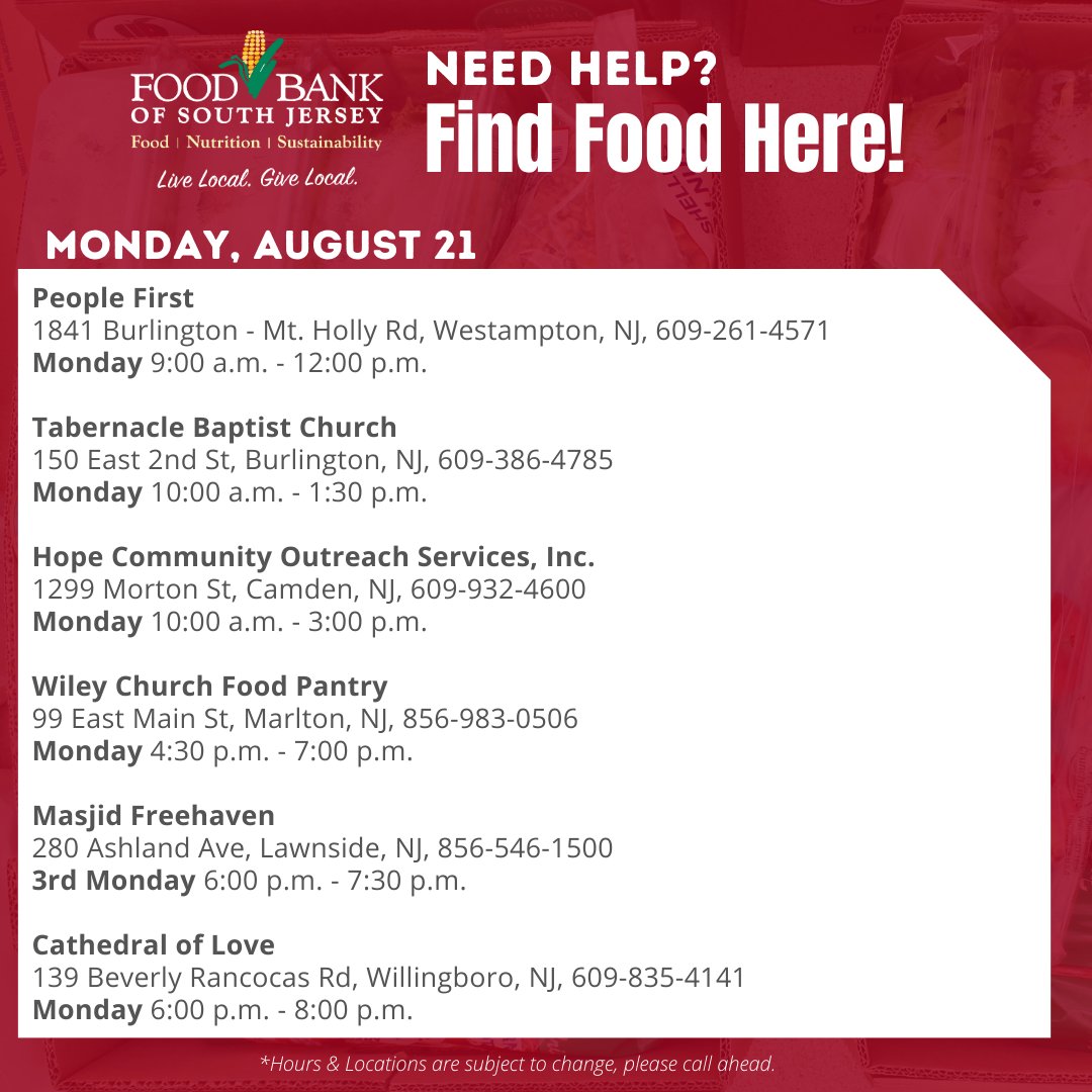 Food Bank of South Jersey tweet media