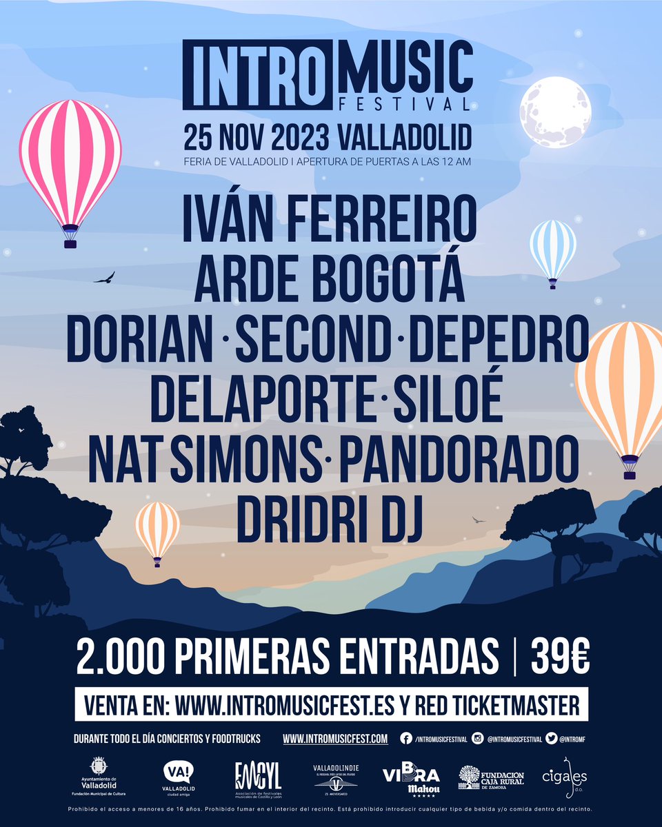 ¡Ya estamos aquí! 
El 25 de noviembre, nueva edición del <a href="/IntroMF/">Intro Music Festival</a> 🎸

Entradas a la venta: ticketmaster.es/event/36713?su…