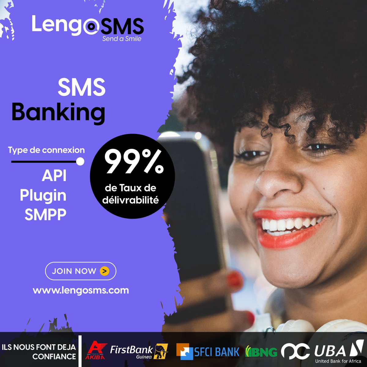 LengoSms's tweet image. 💬💼 Boostez votre banque avec le pouvoir des SMS ! 📲🏦 Dites adieu aux retards et bonjour à l&apos;instantanéité avec notre service d&apos;alerte SMS. Vos décisions plus rapides, votre sécurité renforcée – découvrez le futur du banking dès maintenant. #SMSBankingPro #InnovationFinancière