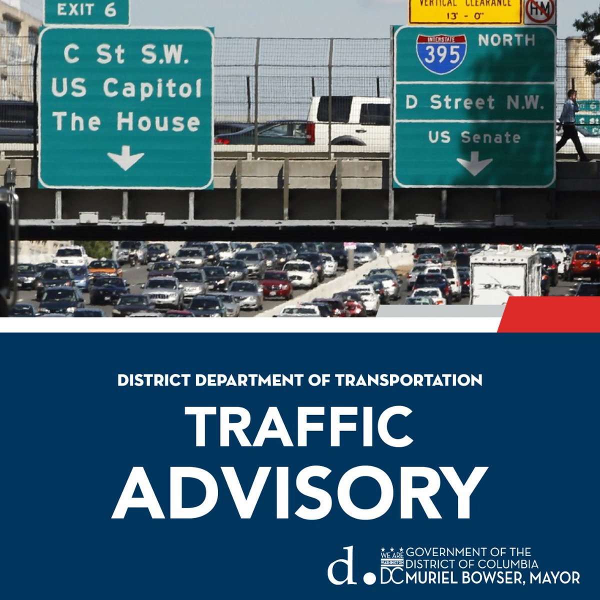 DDOT Traffic Advisory: Temporary Lane Closures for DC Smart Street Lighting Improvement Project from August 21 through October 2023. For a full list of closures, please click the link: ddot.dc.gov/release/traffi…