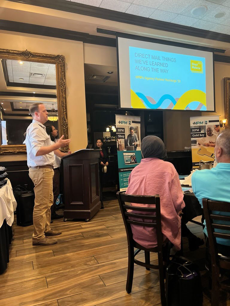 directmailerio's tweet photo. This past weekend we had the privilege of presenting at @HealthPlanMkts Recharge '23. We highlighted some of lessons we've learned in direct mail over the past 12 months. It was a great event with great people. #directmail https://t.co/gOipxVyqgi