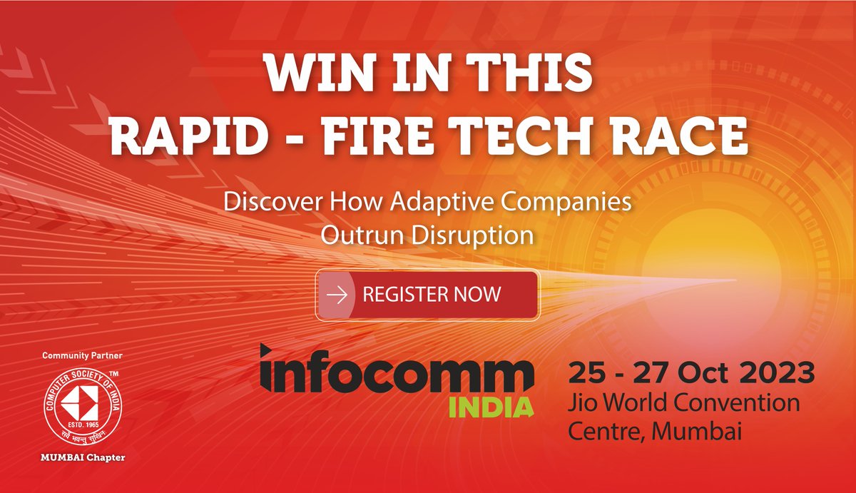 Win in this Rapid-Fire Tech Race

Registration Link  events.tecogis.com/infocomm2023/r…

Empower your organization with the latest Pro AV and technology solutions to stay ahead of your competition and build true resilience amidst the challenging and shifting business landscape.