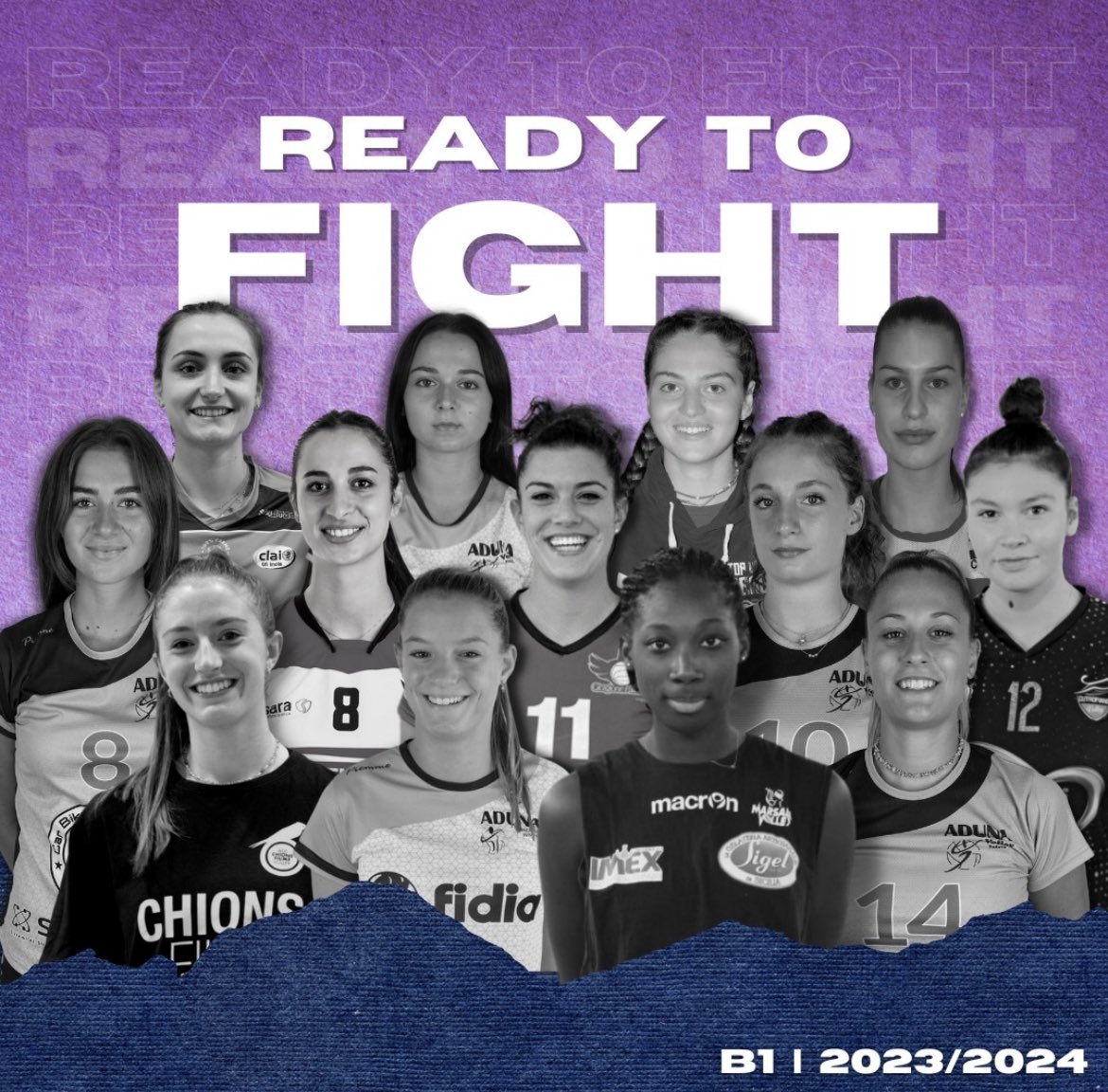 AdunaVolley's tweet photo. ⚔️ 𝗥𝗘𝗔𝗗𝗬 𝗧𝗢 𝗙𝗜𝗚𝗛𝗧: 𝗽𝗿𝗼𝗻𝘁𝗲 𝗮 𝗰𝗼𝗺𝗯𝗮𝘁𝘁𝗲𝗿𝗲! 💜

📣 Inizia oggi il cammino della B1, agli ordini dello staff tecnico composto da Lorenzo Amaducci, David Favretto e Marco Schiavo

👉 13 le atlete con 4 conferme e 9 nuovi arrivi per un roster di livello https://t.co/F7nLWQmah9