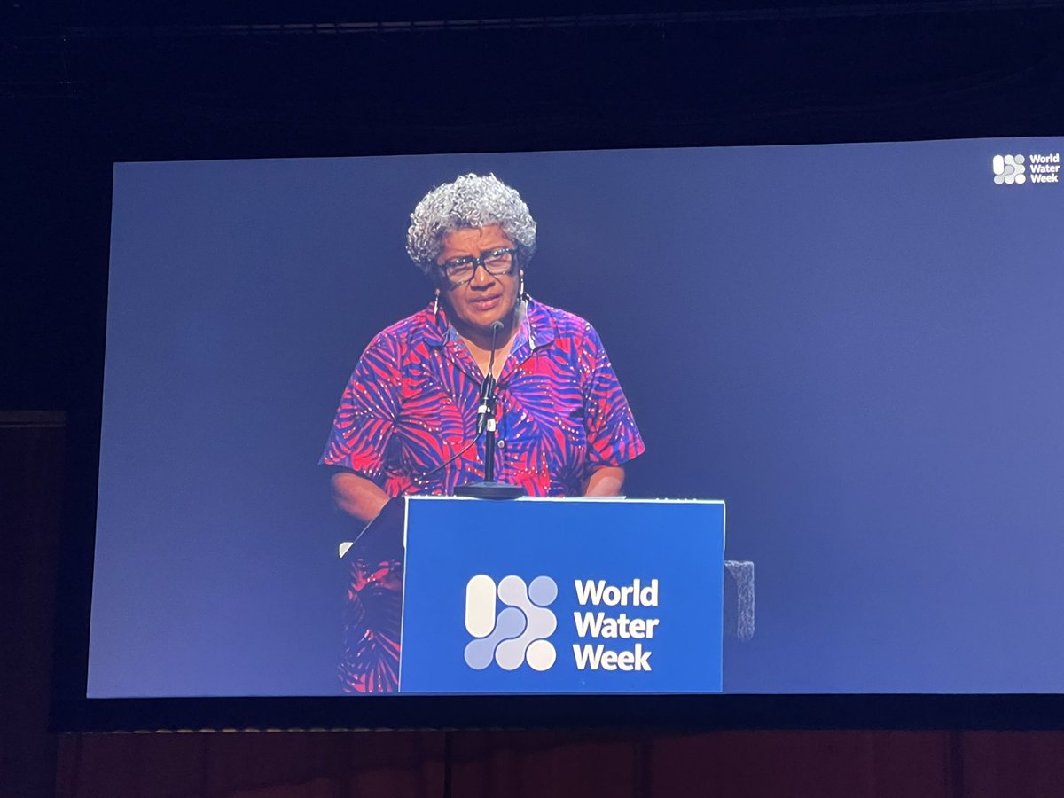 _waterforwomen's tweet photo. Dr Milika Sobey is giving the keynote speech at #WWWeek 2023. Exploring the Fijian concept of #Vanua which has the values of
🌱Respect
🌱Responsibility
🌱Reciprocity
🌱Relationships
“For seeds to germinate, they require agents of change” https://t.co/LfeOxO8Q54