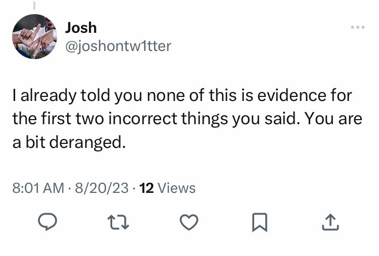 jtparsons8's tweet photo. @joshontw1tter @PetefromINS @Weather_West @EricHolthaus @NWSPhoenix Josh apparently doesn’t like facts. He never responded to the breadth of global disasters and appears to be a climate denier or minimizer. I wanted him there could be flooding in California and well … 🤷🏻‍♂️ https://t.co/iZOPVGthmn