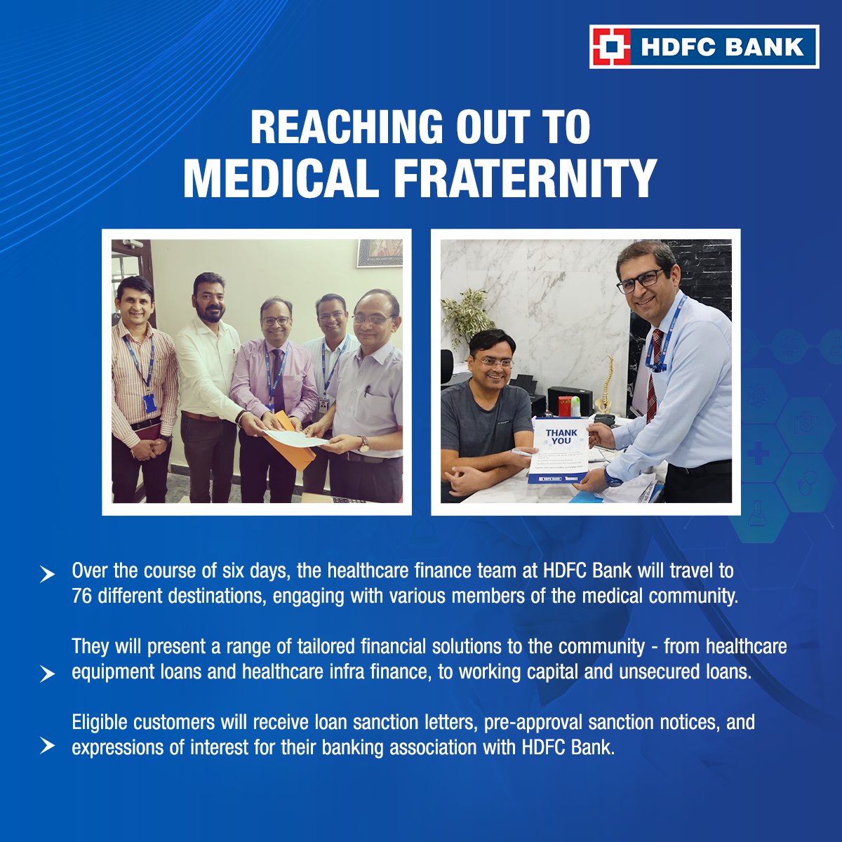 HDFC Bank organises Healthcare City Scan from August 21st – 26th, 2023.

Read below to know more.

#HDFCBank #News #HealthcareCityScan #MedicalCommunity