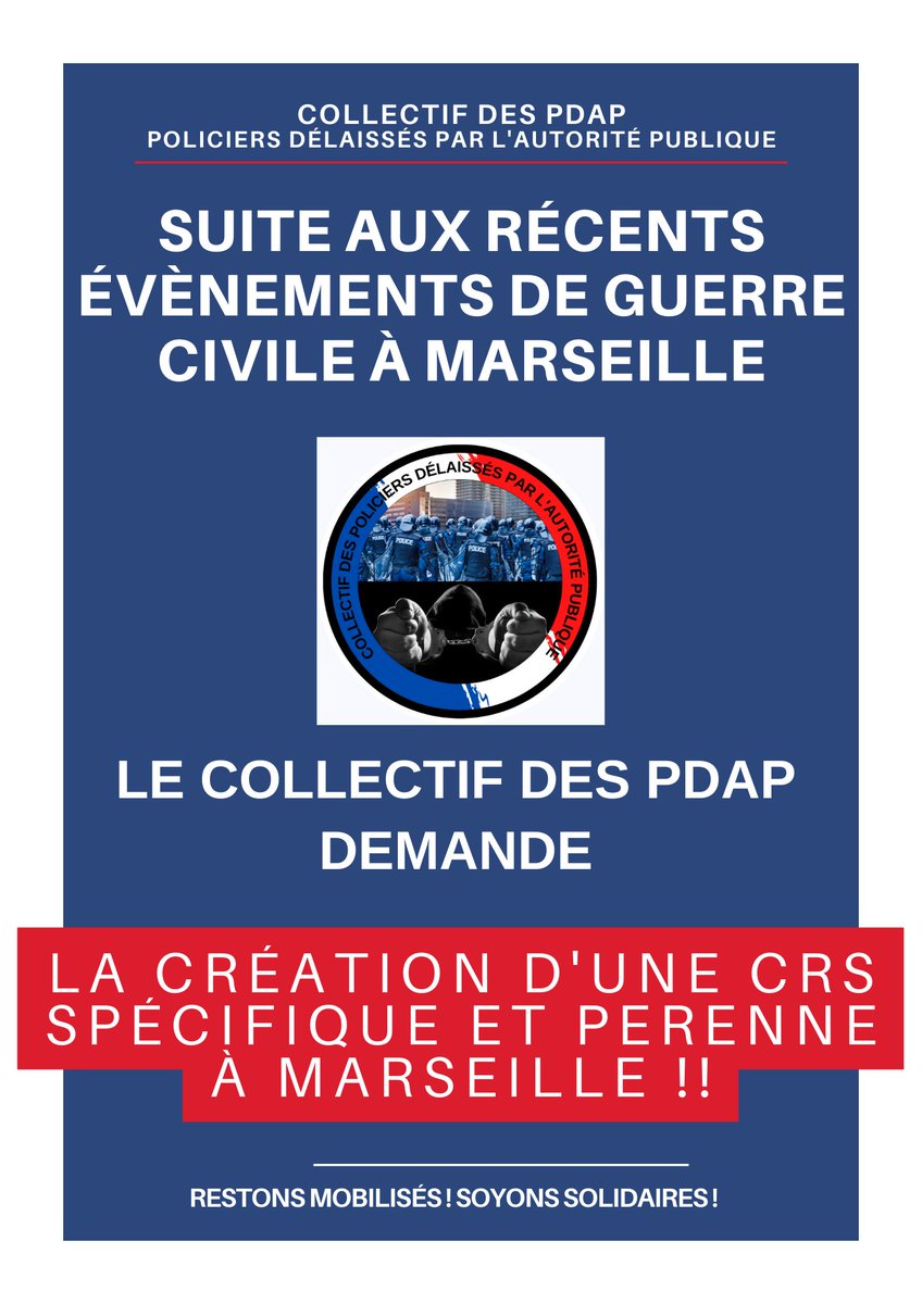 collectifPDAP's tweet image. On entre dans le vif du sujet ! Voici une de nos revendications !! 
Le collectif s'est créé suite aux évènements récents à Marseille @BenoitPayan. 
Il faut rendre à Marseille sa splendeur d'origine salie par le trafic de stupéfiants et tout ce qui en découle !
@GDarmanin @_FFOC_