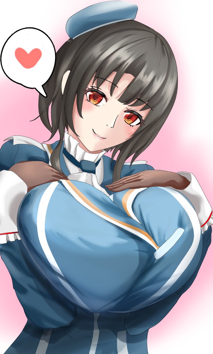 SanoRenge's tweet photo. ハート♥（推定Ｉカップ）
＃高雄　＃艦これ https://t.co/w850jZkzZi