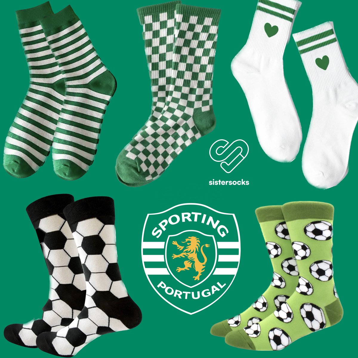 sister_socks's tweet photo. Tbm temos meias lindas para os torcedores do @SportingCP ! ⚽️💚🦁
#Sporting #leões #MeiasTwitter #FutebolPortugal #LigaPortugal #TwitterSocks https://t.co/bSbY2a2wls