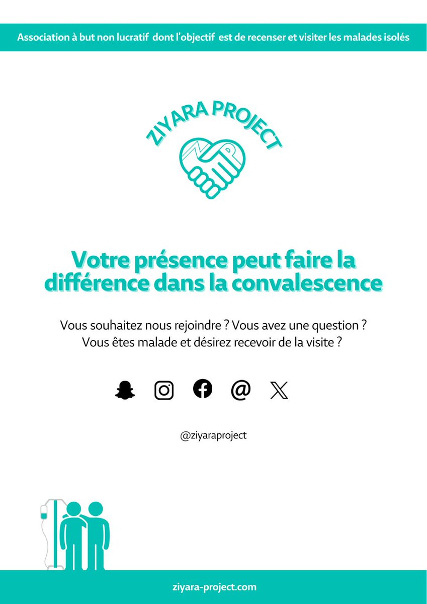 ZiyaraProject's tweet photo. Si vous souhaitez faire connaître l'association autour de vous, à vos proches, dans les hopitaux, EHPAD etc.. Pour nous aider à donner de la visibilité à nos actions, voici notre flyer à partager 👇🏼 بارك الله فيكم 💙🙏🏼 Merci https://t.co/nYHa7VHHRM