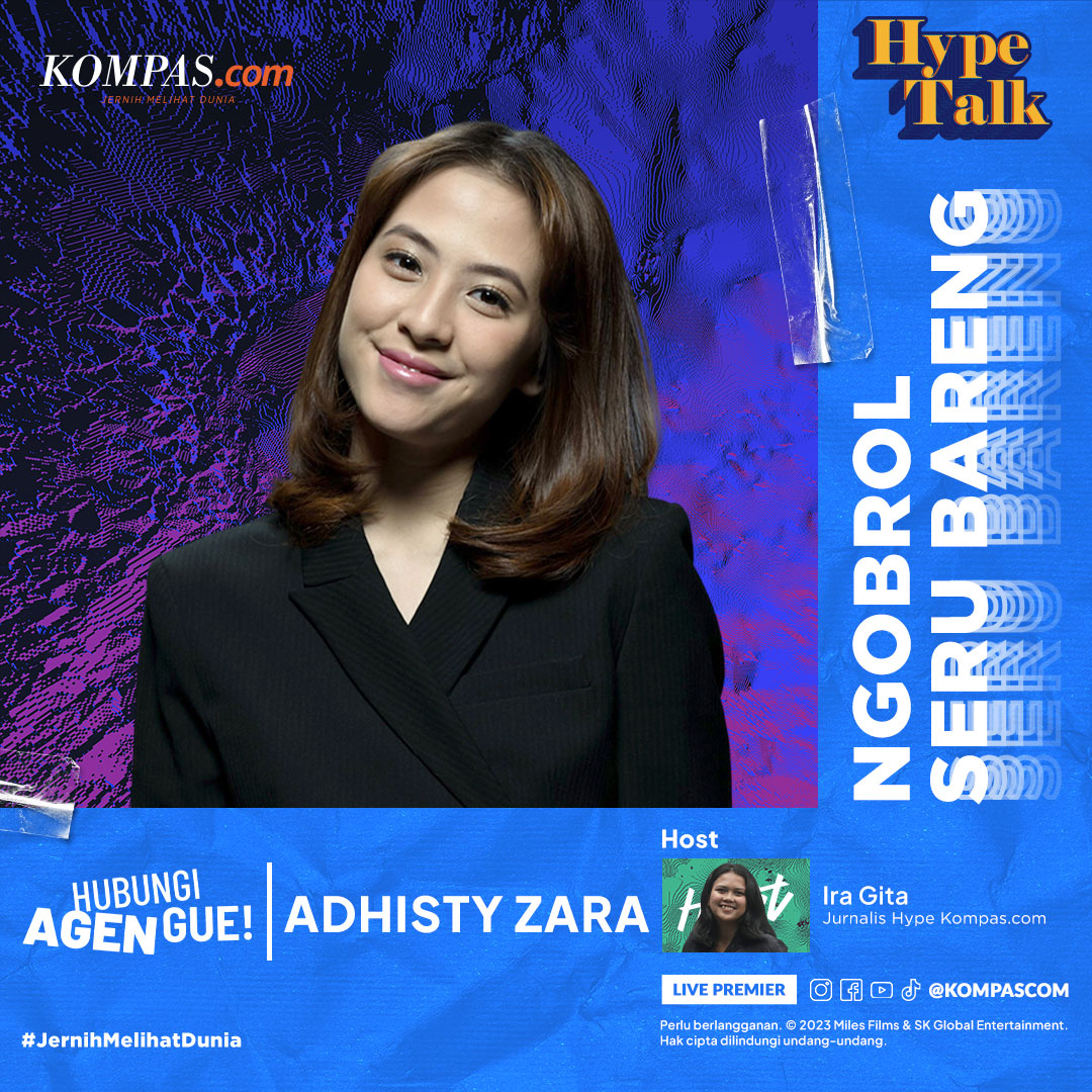 #HypeTalk kali ini akan ngobrol seru bareng salah satu cast serial drama komedi “Hubungi Agen Gue!”, yaitu Adhisty Zara!

LIVE PREMIERE
📅 Selasa, 29 Agustus 2023
⏰ 13.00 WIB
📍 Youtube @kompascom

#JernihMelihatDunia #HypeTalkKompascom #ZaraAdhisty #HubungiAgenGue